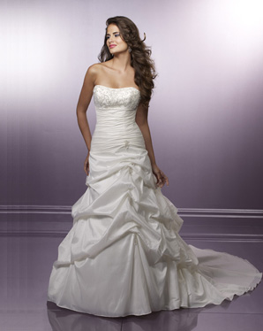 Bridal Dress: Blu: 4181 Luxe Taffeta with Embroidery