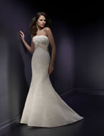 Bridal Dress: Destination/Voyage: 6143 Duchess Satin w