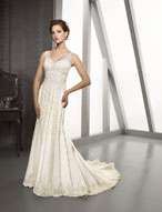 Bridal Dress: Bridals: 2201 Lace and Tulle with Beadin