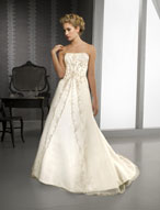 Bridal Dress: Bridals: 2207 Organza with Embroidery
