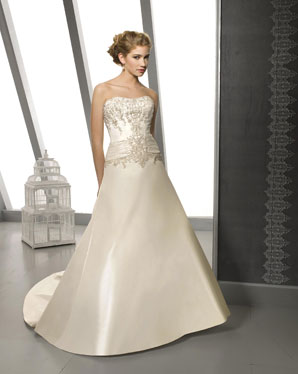 Bridals: 2208 Radiant Taffeta with Embro