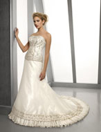 Bridal Dress: Bridals: 2210 Radiant Taffeta with Embro