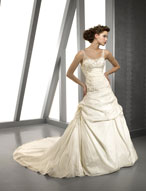 Bridal Dress: Bridals: 2212 Luxe Taffeta with Embroide