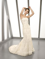 Bridal Dress: Bridals: 2215 Lace and Pleated Tulle