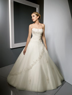 Bridal Dress: Bridals: 2321 - Tulle with Embroidery