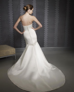 Blu: 4201 Duchess Satin with Embroidery