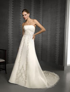 Bridal Dress: Blu: 4203 Delicate Chiffon with Embroide