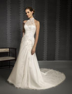 Bridal Dress: Blu: 4210 Delicate Chiffon and Lace