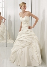 Bridal Dress: Mori Lee Bridal Collection: 2406 - Luxe Taffeta with Embroidery  Colors: White/Silver, Ivory/Silver 