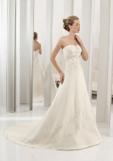 Bridal Dress: Mori Lee Bridal Collection: 2407 - Delicate Chiffon with Embroidery  Colors: White/Silver, Ivory/Silver 