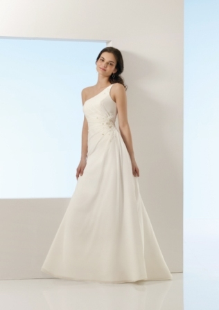 Bridal Dress: Bridal Voyage Collection: 6404 - Delicate Chiffon with Beading