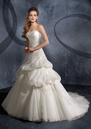Mori Lee Bridal Collection: 2909 - Organza with Embroidery