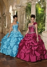 Quinceanera Dress: Quinceanera/Vizcaya: 87046 - BEADED SILKY TAFFETA  Beaded Silky Taffeta. Matching Stole. Colors Available: Aqua, Berry, Mediterranean. SHAWL INCLUDED 