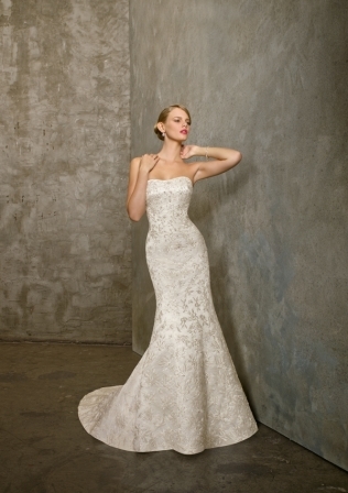 Bridal Dress: Mori Lee Bridal Collection: 2502 - Embroidered Duchess Satin  Colors Available: White/Silver, Ivory/Silver. Available in three lenghts 55