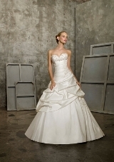 Bridal Dress: Mori Lee Bridal Collection: 2504 - Luxe Taffeta with Embroidery  Colors Available: White/Silver, Ivory/Silver. 