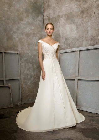 Bridal Dress: Mori Lee Bridal Collection: 2506 - Delicate Chiffon with Embroidery  Colors Available: White/Silver, Ivory/Silver. 