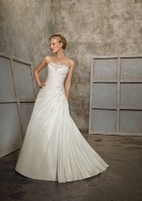 Bridal Dress: Mori Lee Bridal Collection: 2516 - Radiant Taffeta with Embroidery  Colors Available: White/Silver, Ivory/Silver. 