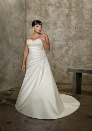 Bridal Dress: Mori Lee Julietta: 3051 - Beading on Duchess Satin  Colors Available: White/Silver, Ivory/Silver. 