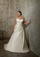 Bridal Dress: Mori Lee Julietta: 3053 - Luxe Taffeta with Lace Appliques  Colors Available: White, Ivory 