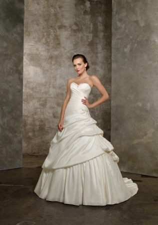 Bridal Dress: Mori Lee Blue Collection: 4601 - Luxe Taffeta with Embroidery  Colors Available: White/Silver, Ivory/Silver. 