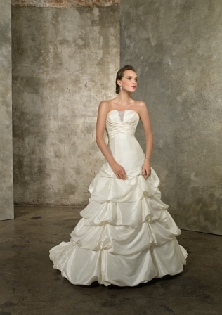 Bridal Dress: Mori Lee Blue Collection: 4610 - Luxe Taffeta with Embroidery