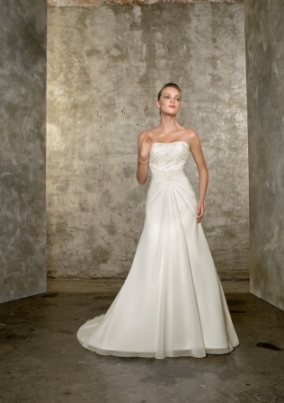 Bridal Dress: Mori Lee Blue Collection: 4611 - Delicate Chiffon with Embroidery  Colors Available: White, Ivory. 