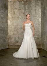 Bridal Dress: Mori Lee Blue Collection: 4611 - Delicate Chiffon with Embroidery  Colors Available: White, Ivory. 