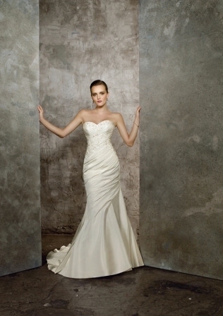 Bridal Dress: Mori Lee Blue Collection: 4612 - Radiant Taffeta with Embroidery  Colors Available: White, Ivory. 