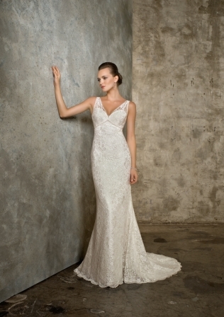 Bridal Dress: Mori Lee Blue Collection: 4613 - Romantic Lace with Beading  Colors Available: White, Ivory. Available in three lengths 55