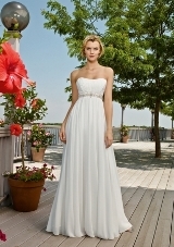 Bridal Dress: Mori Lee Voyage Collection: 6501 - Delicate Chiffon with Beading  Colors Available: White/Silver, Ivory/Silver. 