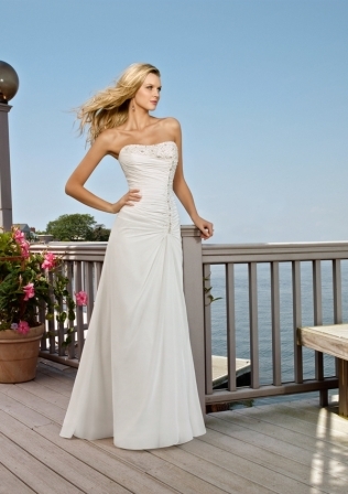 Bridal Dress: Mori Lee Voyage Collection: 6502 - Beading on Delicate Chiffon  Colors Available: White/Silver, Ivory/Silver. 