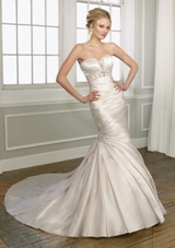 Bridal Dress: Mori Lee Bridal FALL 2011 Collection: 1653 - Lustrous Satin with Embroidery 