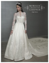 Bridal Dress: Mori Lee Bridal FALL 2011 Collection: 1701 - Satin and Lace  Royal Cathedral Train. Colors Available: Diamond White and Ivory. Available in three lengths: 55
