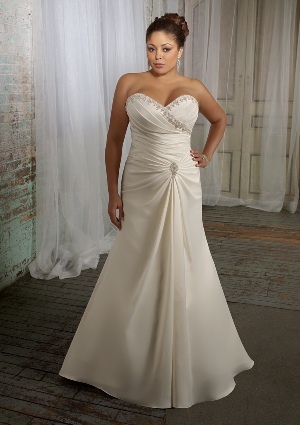 Wedding Dress - Mori Lee Julietta: 3102 - Glazed Satin | PlusSize Bridal Gown