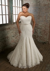 Bridal Dress: Mori Lee Julietta: 3108 - Alencon Lace with Beading  Matching beaded tie sash. Colors: White, Ivory. Available in three lengths: 55