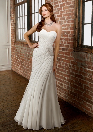 Wedding Dress - Mori Lee Blue FALL 2011 Collection: 4862 - Delicate Chiffon with Vintage Beading | MoriLee Bridal Gown
