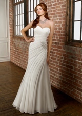 Bridal Dress: Mori Lee Blue FALL 2011 Collection: 4862 - Delicate Chiffon with Vintage Beading  Colors: White/Silver, Ivory/Silver. Sizes Available: 2-28.  