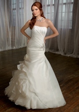 Bridal Dress: Mori Lee Blue FALL 2011 Collection: 4869 - Plush Organza with Beaded Applique  Removable flowers. Colors: White/Silver, Ivory/Silver. Sizes Available: 2-28.  