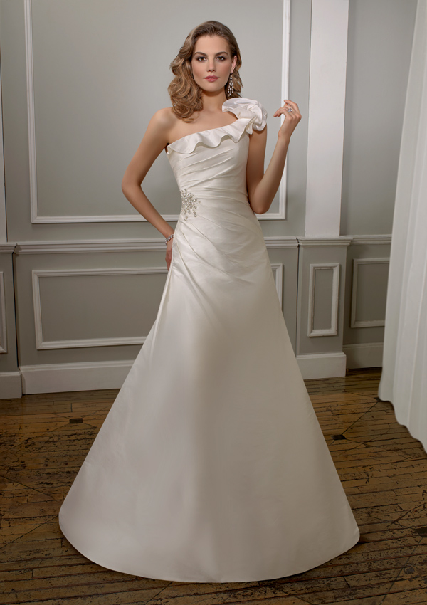 Mori Lee Voyage FALL 2011 Collection: 6718 - Luxe Taffeta with Jeweled Applique