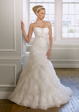 Bridal Dress: Mori Lee Bridal Collection: 1614 - Organza with embroidery 