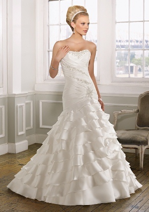 Wedding Dress - Mori Lee Bridal Collection: 1617 - Silky Organza with beading | MoriLee Bridal Gown