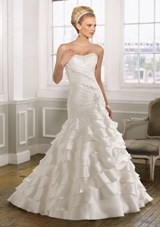 Bridal Dress: Mori Lee Bridal Collection: 1617 - Silky Organza with beading 