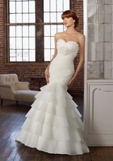 Bridal Dress: Mori Lee Blue Collection: 4801 - Ruffled Organza 