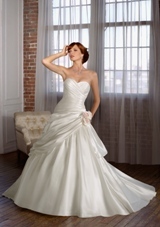Bridal Dress: Mori Lee Blue Collection: 4810 - Silky Organza  Removable Flowers. Colors: White, Ivory/Blush. Sizes Available: 2-28. 