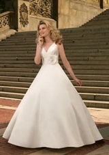 Bridal Dress: Mori Lee Voyage Collection: 6706 - Taffeta  Removable flower. Colors: White, Ivory. Sizes Available: 2-28.  