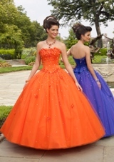 Quinceanera Dress: Quinceanera/Vizcaya: 87064 - SATIN AND TULLE WITH FLOWERS  BOLERO JACKET INCLUDED 