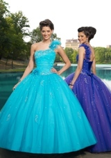 Quinceanera Dress: Quinceanera/Vizcaya: 87070 - TULLE WITH BEADED EMBROIDERY  SHAWL INCLUDED 