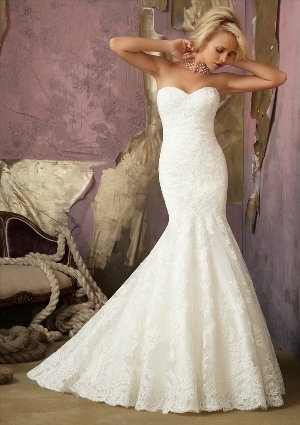 Wedding Dress - Mori Lee Bridal FALL 2012 Collection: 1862 - Elegant Alencon Lace | MoriLee Bridal Gown
