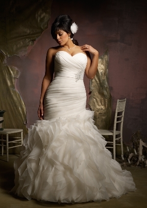 Wedding Dress - Mori Lee Julietta FALL 2012 Collection: 3124 - Ruffled Organza | PlusSize Bridal Gown