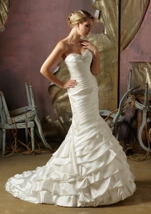 Mori Lee Blue FALL 2012 Collection: 4962 - Shimmer Taffeta with Crystal Beading